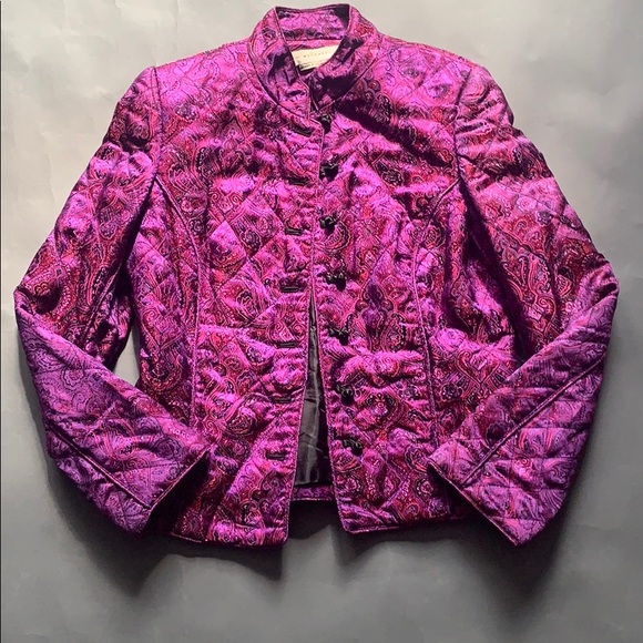 Melrose Jackets & Blazers - Beautiful vintage quilted purple jacket